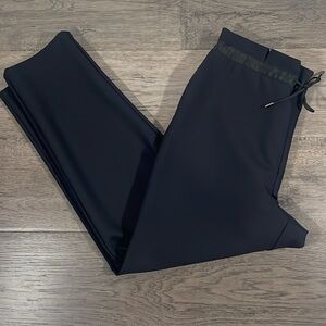 Topshop navy tie waist pants
